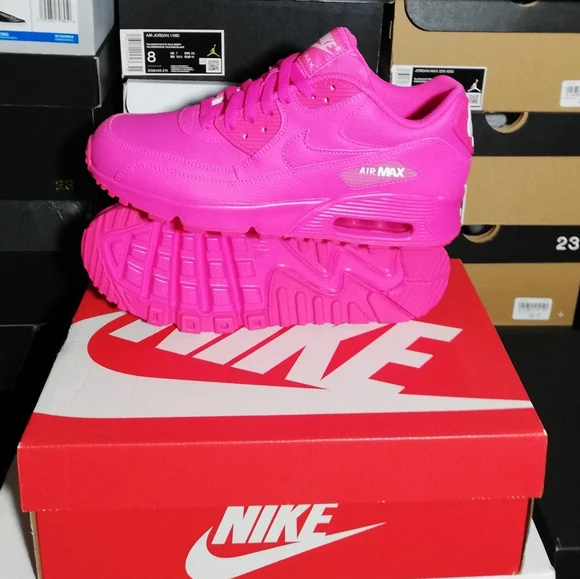 NIKE AIR MAX 90S PREMIUM PINK/FUCHSIA WOMEN'S US SIZE 6.5 NEW IN BOX - Picture 6 of 15